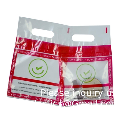 Gepaste logo Grootte ICAO Vervaardiger Tamper Proof Bewijszakken Beveiliging Verzegeld Winkelen Steb Duty Free