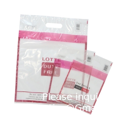 Gepaste logo Grootte ICAO Vervaardiger Tamper Proof Bewijszakken Beveiliging Verzegeld Winkelen Steb Duty Free