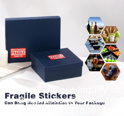 3 x 2 inch handvat met zorg Fragile stickers voor het verzenden van bewegende glas 500 Permanente kleefstof Fragile labels