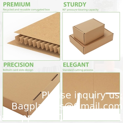 Verzenddozen Set van 20, Bruin gegolfd karton Literatuur Postdoos Voor verpakking, verzending, zaken