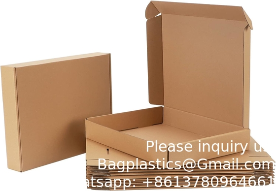 Verzenddozen Set van 20, Bruin gegolfd karton Literatuur Postdoos Voor verpakking, verzending, zaken
