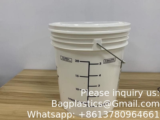 Emmer met Gamma Seal deksel, HDPE, Red Food Grade BPA-vrij 5 gallon emmer emmercontainer met Gamma Seal deksel
