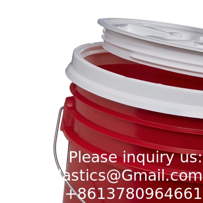 Emmer met Gamma Seal deksel, HDPE, Red Food Grade BPA-vrij 5 gallon emmer emmercontainer met Gamma Seal deksel