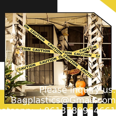Voorzichtigheid, politie of bio-gevaar High Visibility Tape. Halloween Decor Tape voor spookhuizen.
