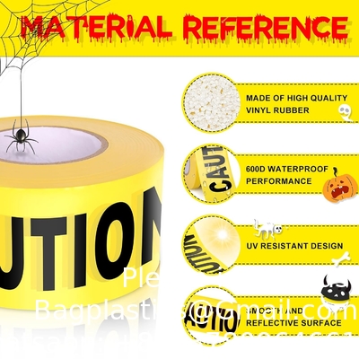 Biohazard High Visibility Tape Halloween Decoratie Tape voor spookhuizen, Yard Décor, feesten.
