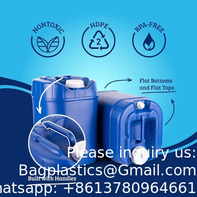 Opstapelbare wateropslagcontainers met deksels, noodwateropslagpakketten, spogots en waterbehoudflessen