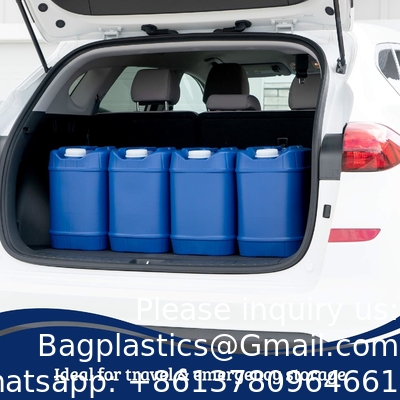 Opstapelbare wateropslagcontainers met deksels, noodwateropslagpakketten, spogots en waterbehoudflessen