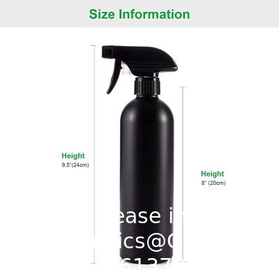 Plastic sprayflessen Zwart voor reinigingsoplossingen 16 oz (verpakking van 4), Heavy Duty hervulbaar herbruikbaar lege spray