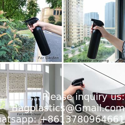 Plastic sprayflessen Zwart voor reinigingsoplossingen 16 oz (verpakking van 4), Heavy Duty hervulbaar herbruikbaar lege spray