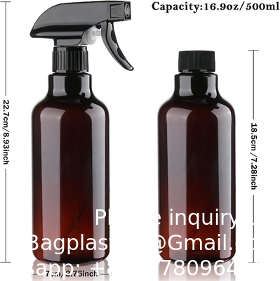 Plastic spuitflessen Leeg spuitfles 16,9 oz/500 ml 2 Pack Zware spuitflessen Mist/Stream waterfles