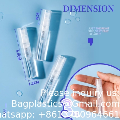3 ml Mini Sprayfles, 10 verpakkingen 3 ml Mini Clear Plastic Sprayfles Leeg, fijn mistig Hervulbaar Mini Parfumfles