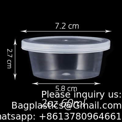 Kleine plastic containers met deksels 50 verpakkingen Slime containers met deksels,containers voor de opslag van slime foam ballen