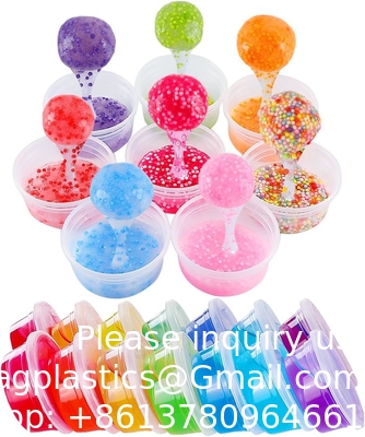 Kleine plastic containers met deksels 50 verpakkingen Slime containers met deksels,containers voor de opslag van slime foam ballen