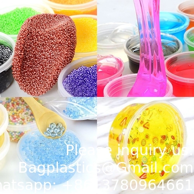 Kleine plastic containers met deksels 50 verpakkingen Slime containers met deksels,containers voor de opslag van slime foam ballen