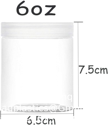 Containers met deksels Plastic potten Containers voor slijm met wit waterdicht deksels en stickers Mini opslag voor doe-het-zelf