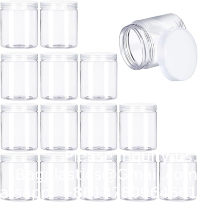 Containers met deksels Plastic potten Containers voor slijm met wit waterdicht deksels en stickers Mini opslag voor doe-het-zelf