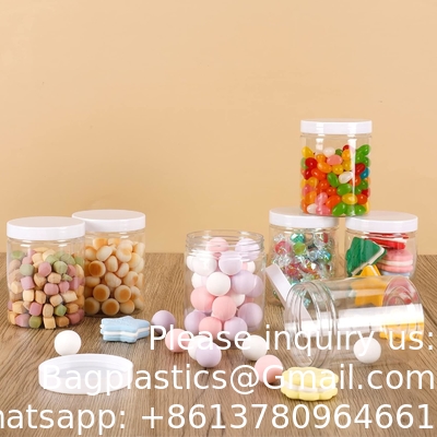 Containers met deksels Plastic potten Containers voor slijm met wit waterdicht deksels en stickers Mini opslag voor doe-het-zelf