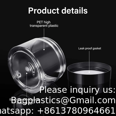 Plastic pot potten ronde, doorzichtige, lekvrije plastic containerpotten met deksel voor opslag tijdens het reizen, oogschaduw, nagels, verf