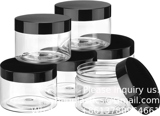 Plastic pot potten ronde, doorzichtige, lekvrije plastic containerpotten met deksel voor opslag tijdens het reizen, oogschaduw, nagels, verf