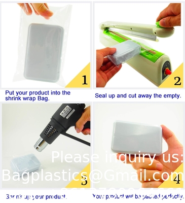 4X6 Verkrimpingszakken 500 pakket voor zeep, badbom, klein cadeau, helder warmteverkrimpingszak/PVC-verkrimpingsfilmzakken