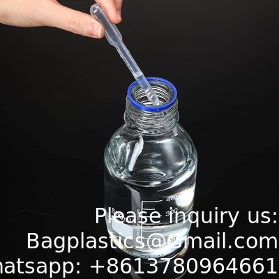Laboratorium water reagens Wetenschappelijk 500 ml glas Ronde media opslagflessen met GL45 schroefdop, borosilicaat glas