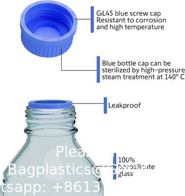 1000 ml opslagglasflessen Ronde mediaopslagflessen