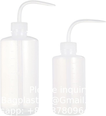 Chemische wasfles, 2 verpakkingen Plastic Safety Lab Squeeze Wasfles, LDPE met smalle mond, 1000 ml / 2 fles