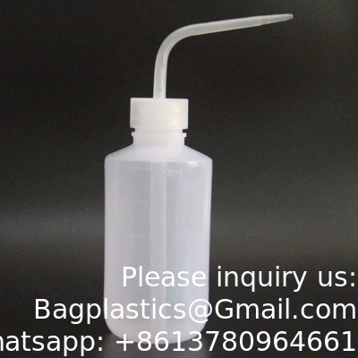 Chemische wasfles, 2 verpakkingen Plastic Safety Lab Squeeze Wasfles, LDPE met smalle mond, 1000 ml / 2 fles