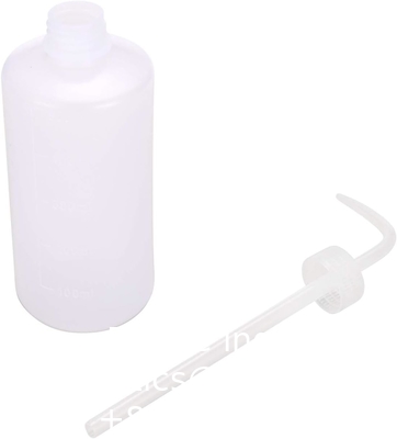 Chemische wasfles, 2 verpakkingen Plastic Safety Lab Squeeze Wasfles, LDPE met smalle mond, 1000 ml / 2 fles