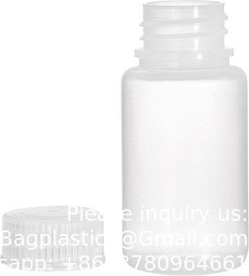 Laboratoriumkwaliteit Polypropyleen reageerfles met brede mond, 2 oz plastic lege fles met dop