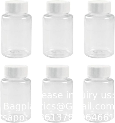 Laboratoriumkwaliteit Polypropyleen reageerfles met brede mond, 2 oz plastic lege fles met dop