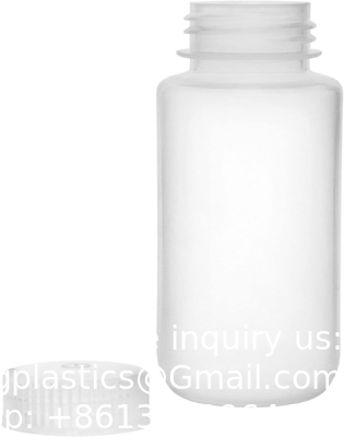 Laboratoriumkwaliteit Polypropyleen reageerfles met brede mond, 2 oz plastic lege fles met dop