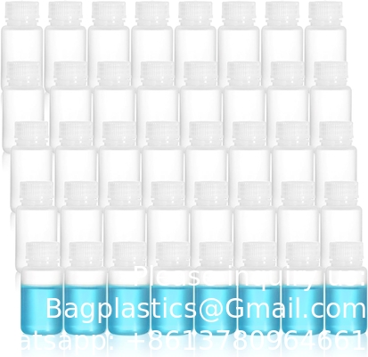 Laboratoriumkwaliteit Polypropyleen reageerfles met brede mond, 2 oz plastic lege fles met dop