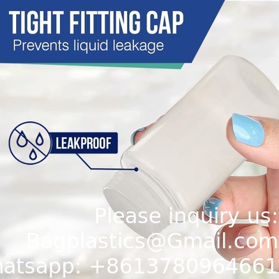 Laboratoriumkwaliteit Polypropyleen reageerfles met brede mond, 2 oz plastic lege fles met dop