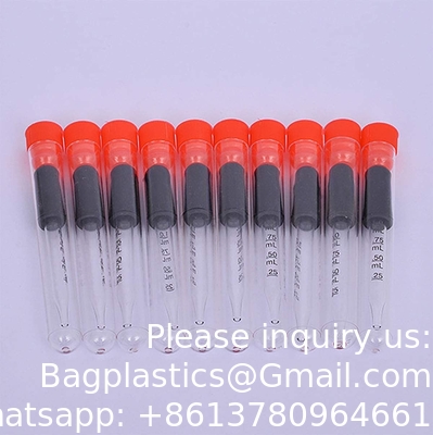 Oogdrupper voor essentiële oliën, pipetten drupper rubber kop, gekalibreerd dik glas medicijn druppelen pipet