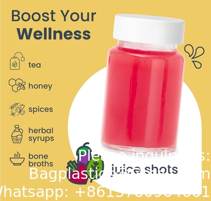 Glass Juice Shot flessen met doppen - 8 Pack 3,5 oz Kleine heldere herbruikbare potten met deksels voor het bewaren van sap