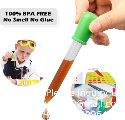 Pipetten Droppers Silicone 5 ml Clear Medicine Eye Dropper voor kinderen met gloeilamp Tip &amp; Borstel voor Candy Mold, Gummy