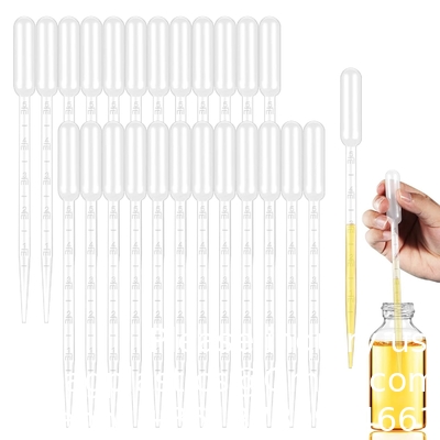 Eenmalige plastic overdrachtspipetten, heldere dropper voor essentiële oliën, wateronderzoek, laboratorium, doe-het-zelf kunst