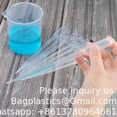 Eenmalige plastic overdrachtspipetten, heldere dropper voor essentiële oliën, wateronderzoek, laboratorium, doe-het-zelf kunst