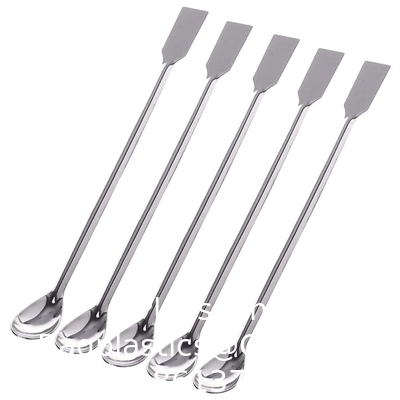 Spatula van roestvrij staal laboratorium micro scoop reagens laboratorium mengspatula 22 cm lange bemonsteringslepel