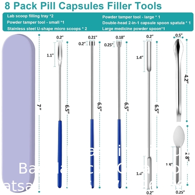 Wetenschapslaboratorium Micro Spatula Tweezer Sampler Set, roestvrij staal MulliPurpose Laboratory Sampling Mixing Pipette Set