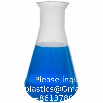1000 ml plastic Erlenmeyerfles met schroefdoppen, 2 verpakkingen Smalle mond conische fles voor laboratorium, helder
