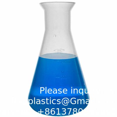 1000 ml plastic Erlenmeyerfles met schroefdoppen, 2 verpakkingen Smalle mond conische fles voor laboratorium, helder