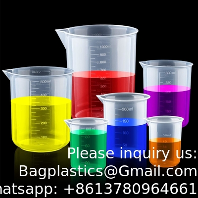 Plastic bekers Plastic maatbekers Doorzichtige multifunctionele maatbekers Epoxy mengbekers, bekers voor vloeistofcontainers