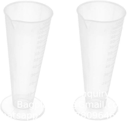 100 ml Plastic Graduated Measuring Cup Capacity Beaker Cone Shape Round Base Laboratories Keuken helder