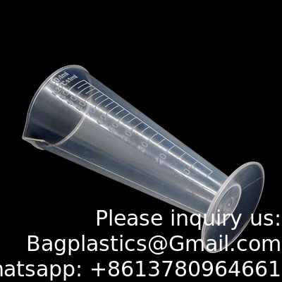 100 ml Plastic Graduated Measuring Cup Capacity Beaker Cone Shape Round Base Laboratories Keuken helder