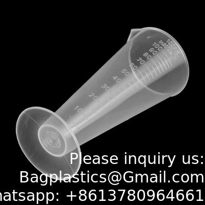 100 ml Plastic Graduated Measuring Cup Capacity Beaker Cone Shape Round Base Laboratories Keuken helder