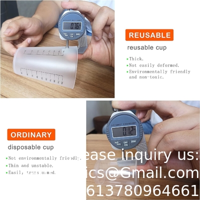 8oz herbruikbare plastic meetbekers Vloeibare verf mengende meetbekers Voor keuken koken