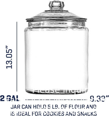 Glaskoekjespotten Etiketten Marker Gallon Canister Sets Voor Keuken Teller Met luchtdichte deksels, Suiker Pakkethouder