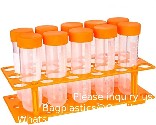 SCIENCE LAB Primary Science Jumbo-testbuizen met stand, set van 10 buizen, laboratoriumkunststof, laboratoriumbuis voor testen